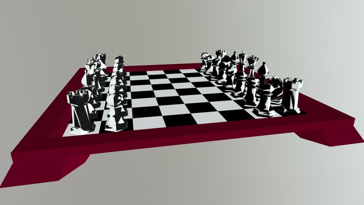 Chess low poly 3D Model