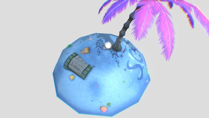 Praia em algum outro planeta 3D Model