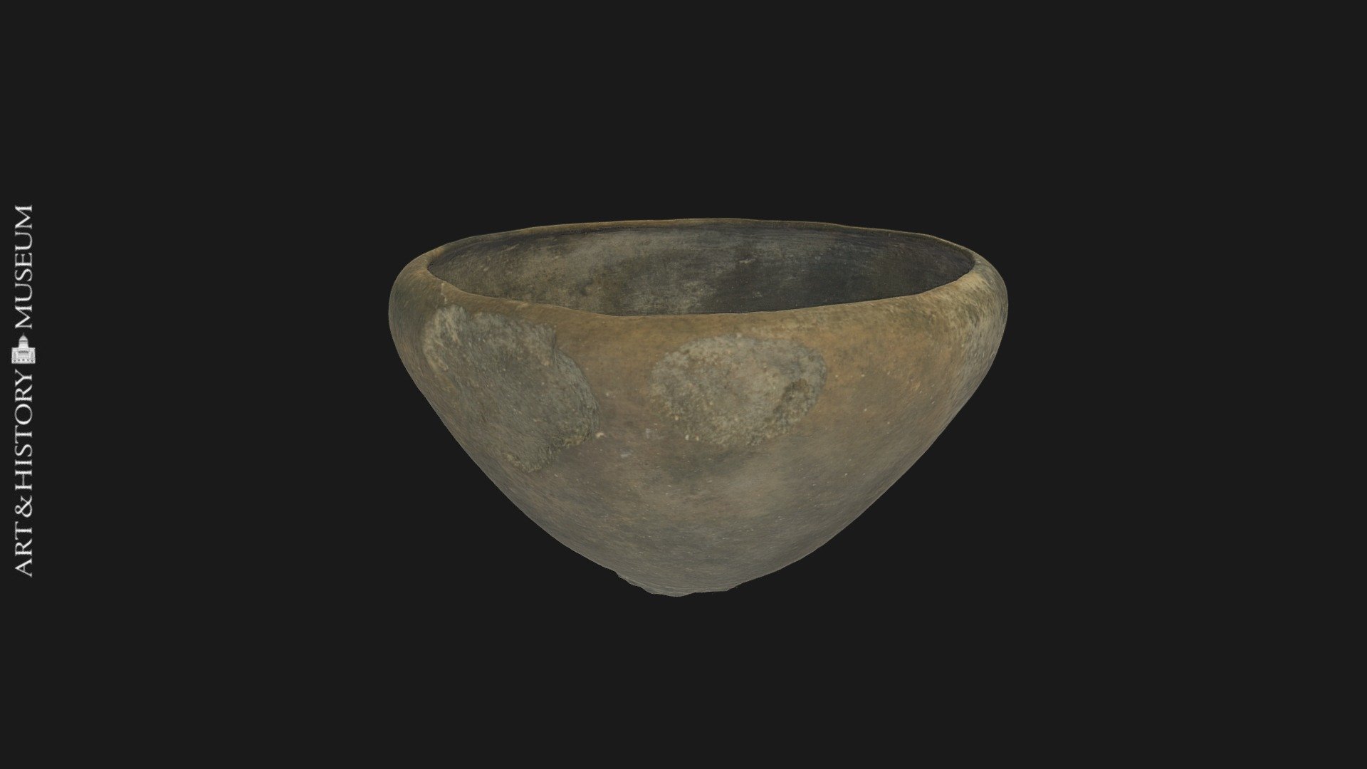 Bowl with conical base and receding rim