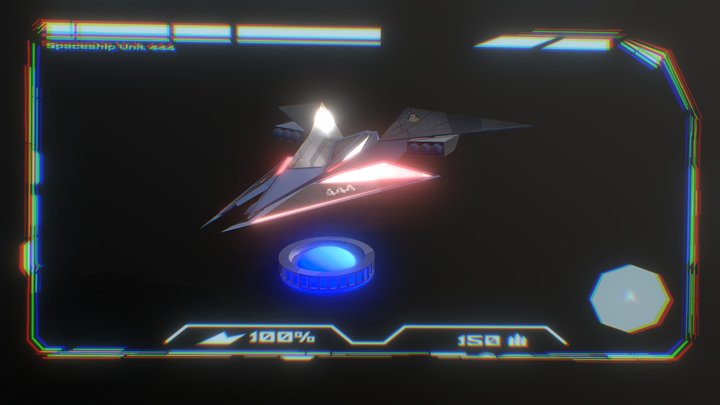 Spaceship UNIT 444 3D Model