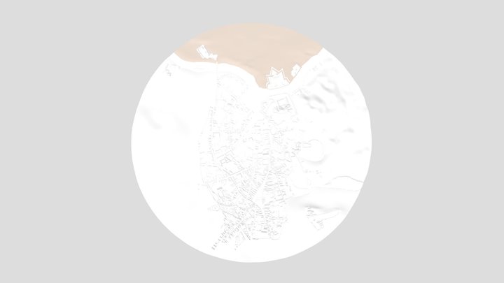 Vilnius 1832 su reljefu 3D Model