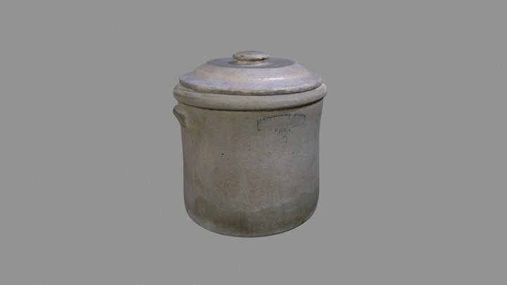 Antique Stoneware Crocks 3D Model