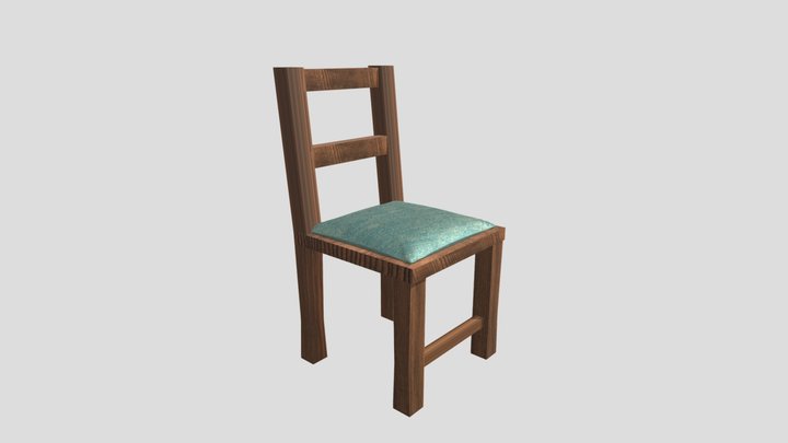 Wooden Chair with soft pillow seat.