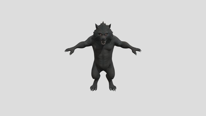 Werewolf in T pose – Modelo 3D gratuito STL