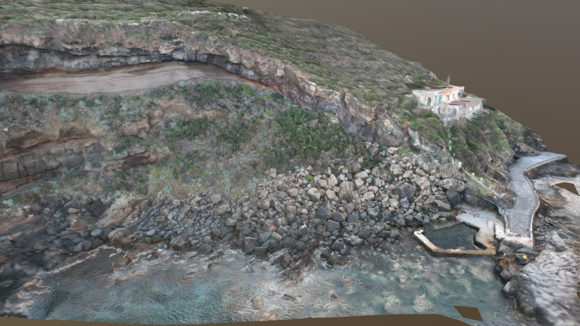 Modello 3D - Gadir Pantelleria. Geoverticale srl