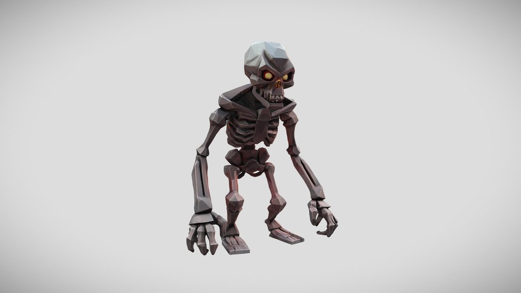 Skeleton handpainted lowpoly