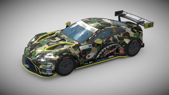 Aston Martin BAPE GT3 3D Model