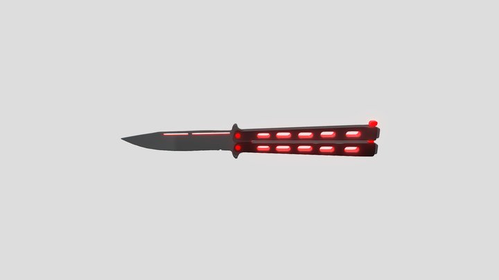 Futuristic Butterfly Knife 3D Model