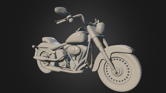 Harley-Davidson motorcycle 3D Model