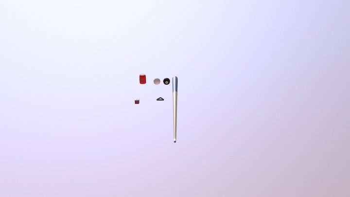 Pool Table Assets 3D Model
