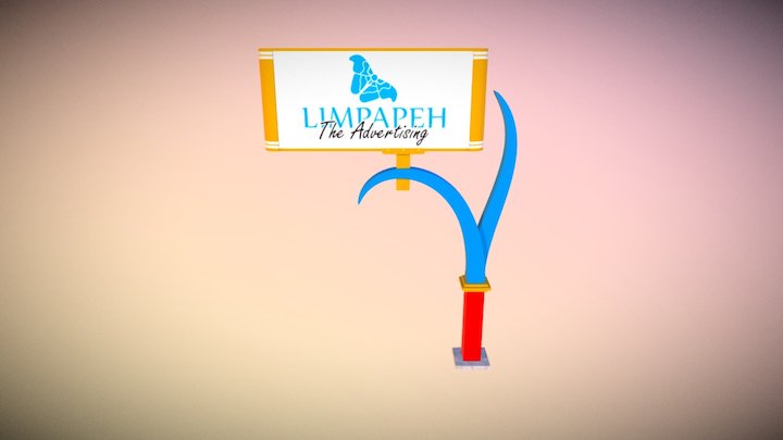 Neonbox 2 x 1 Floral Pole - Limpapeh 3D Model