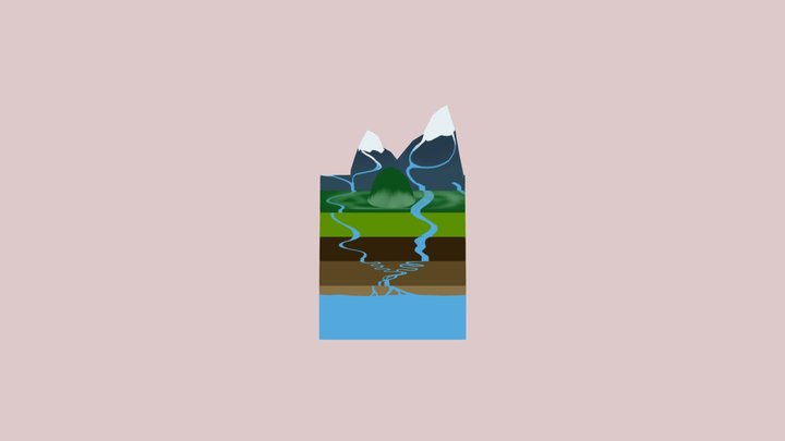 MAPA RIOS 3D Model