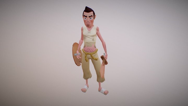 Fighter - Hand painted character 3D Model
