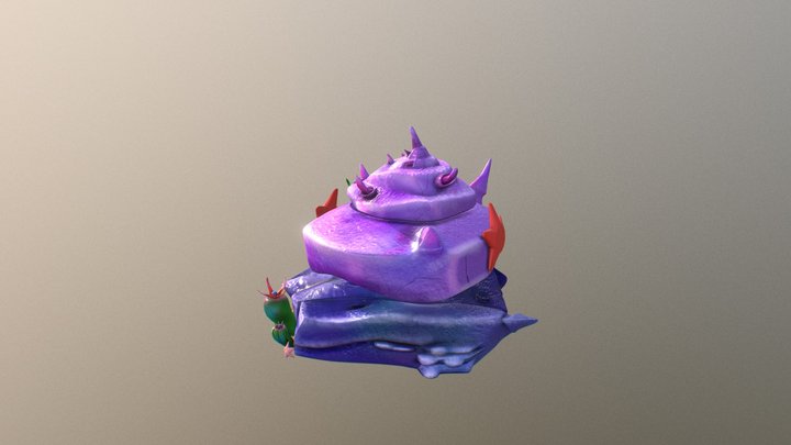 underwater rock 3D Model