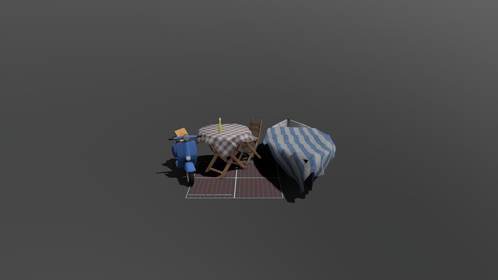 Props Scene Qweek 3D Model