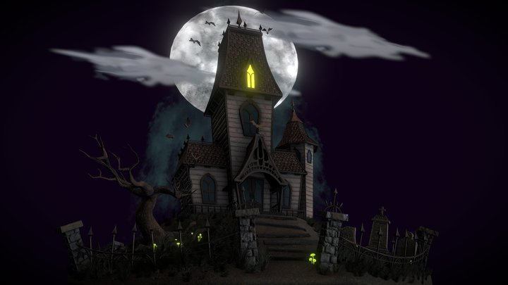 Classic Haunted House - #Haunted2018Challenge 3D Model