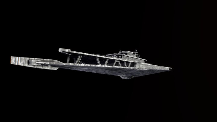 Low poly Resurgent Star Destroyer 3D Model