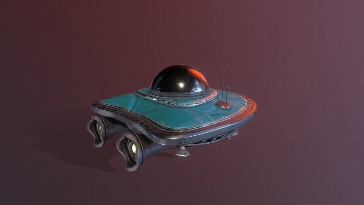 Alien Spaceship UFO 3D Model