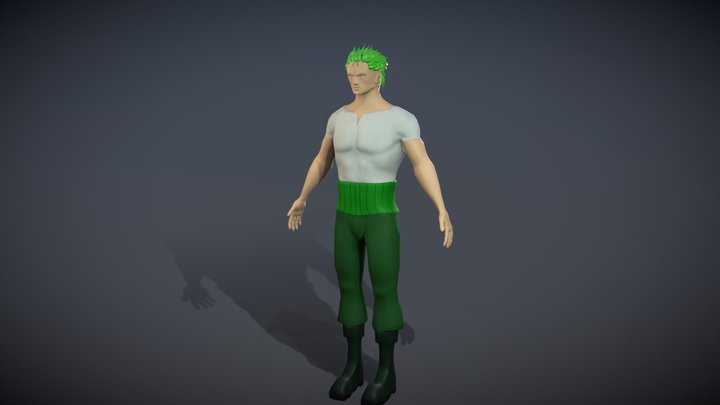 Roronoa Zoro WIP 3D Model