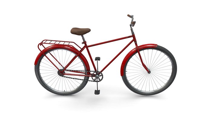 Old red bicycle – Modèle 3D gratuit STL