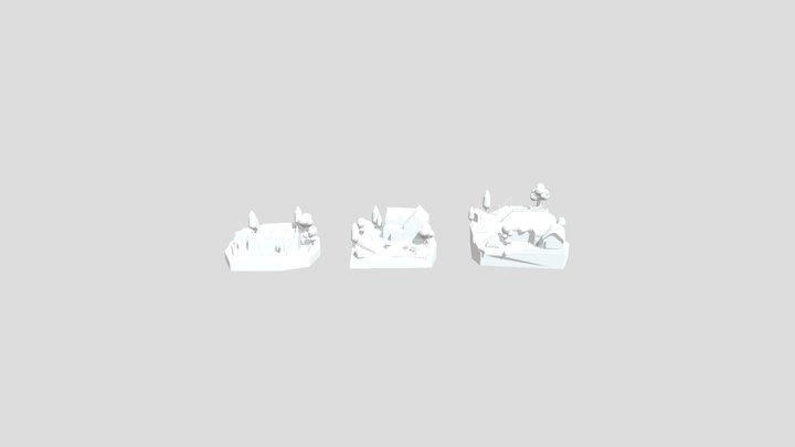 Grandma's House - Diorama and House blockout 3D Model