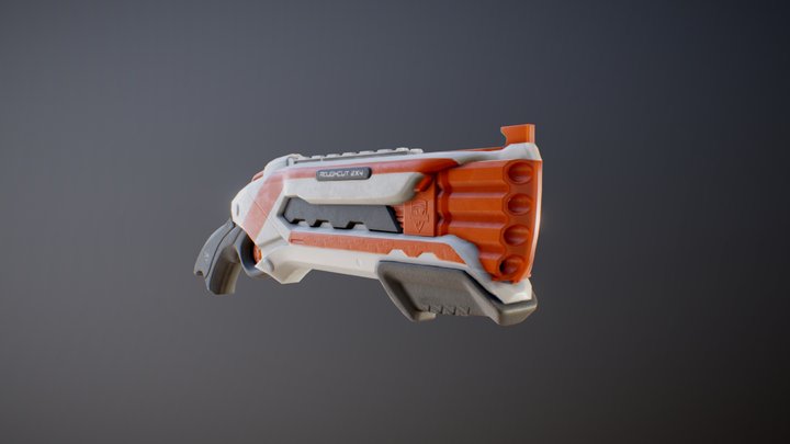 Nerf gun - Roughcut 3D Model