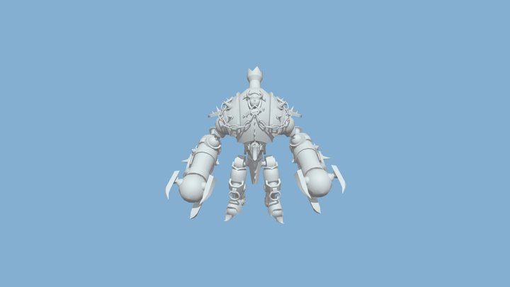 TITAN-Ω: APÓSTOL DE LA FORJA (Low Poly Sketch) 3D Model