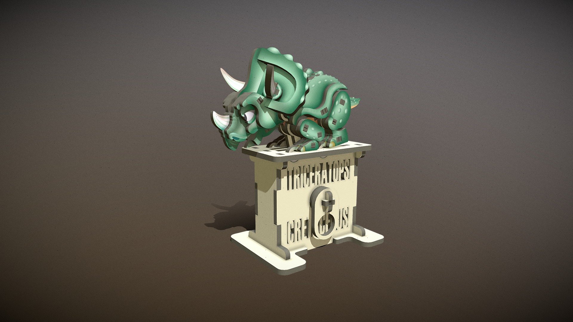 [DC-002]Triceratops — Sketchfab embed 3D viewer