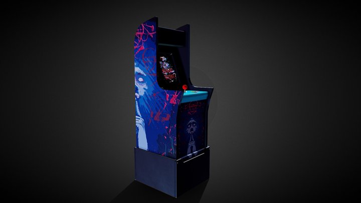 Retro Game Cabinet 3D Model