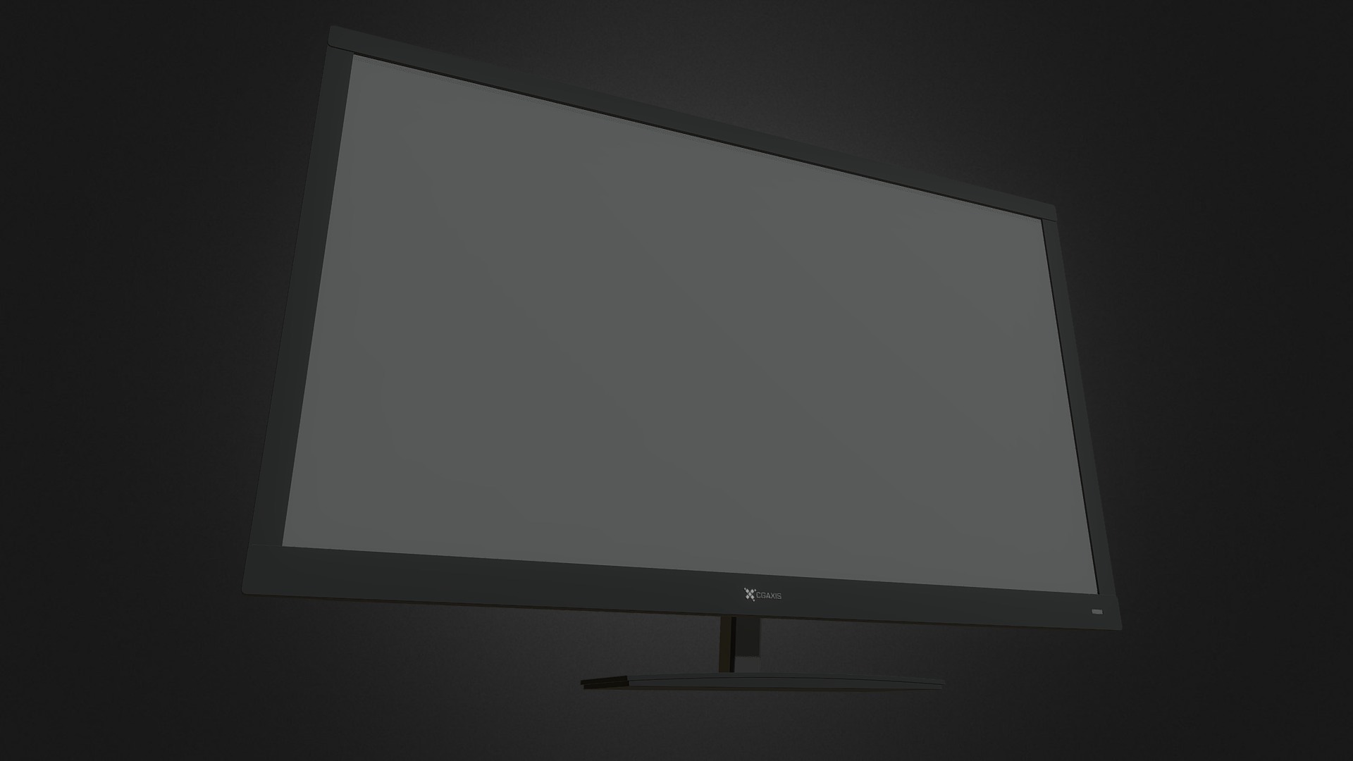 3D model CGAxis TV - This is a 3D model of the CGAxis TV. The 3D model is about a computer monitor with a black background.