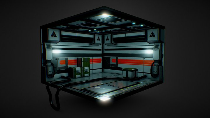 Isometric Halo Warehouse 3D Model