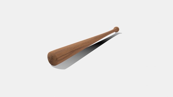 Baseball bat (Wooden) 3D Model