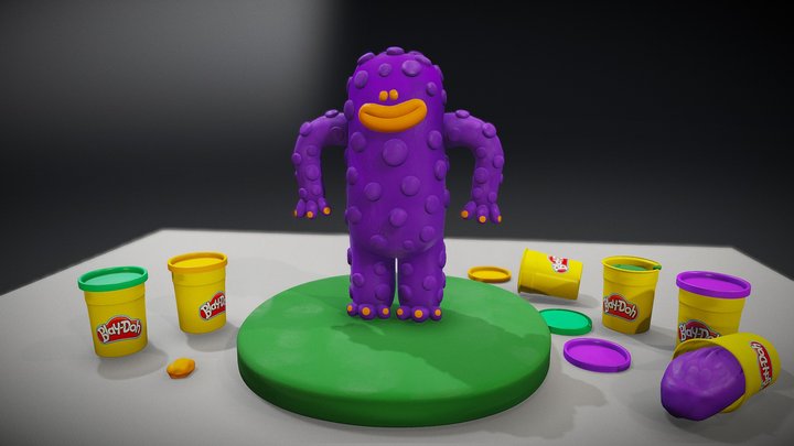 Clay Doh character 3D Model