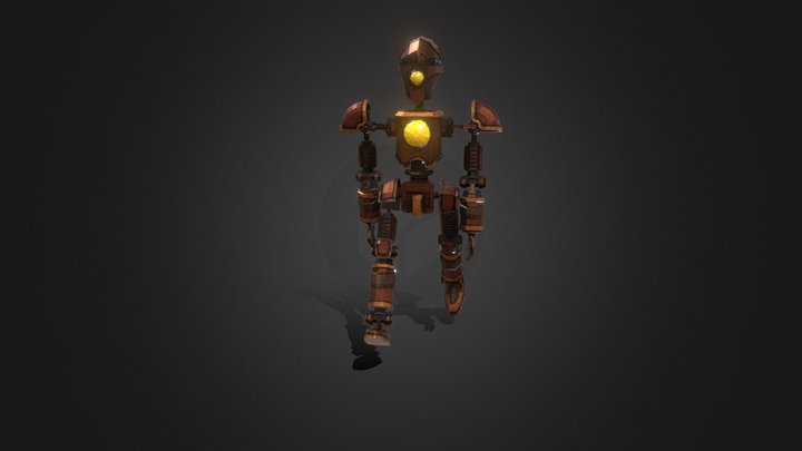 Humanoid robot steampunky 3D Model