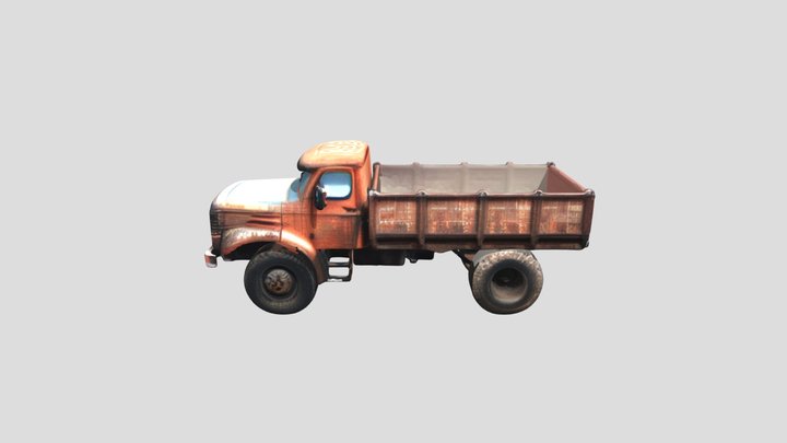 AI generated rusty truck 3D Model