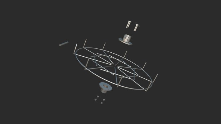 Deflector Support Assembly 3D Model