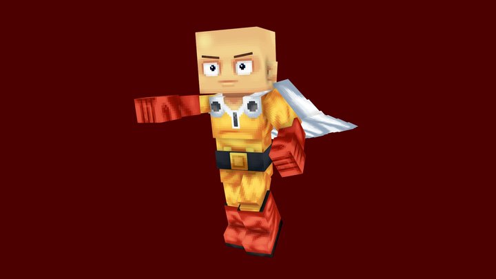 Saitama Hytale 3D Model