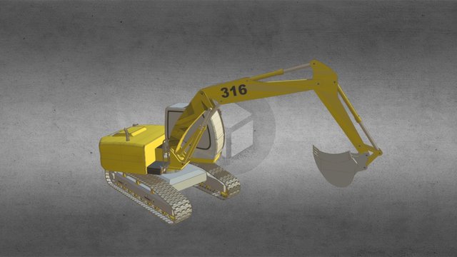 Excavator 3d Model 3D Model