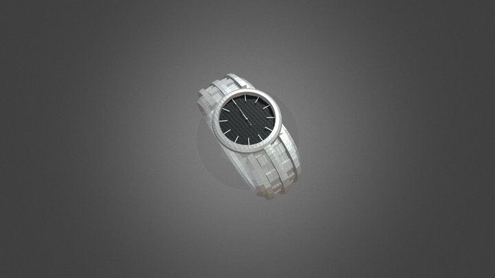 Silver Watch 3D Model