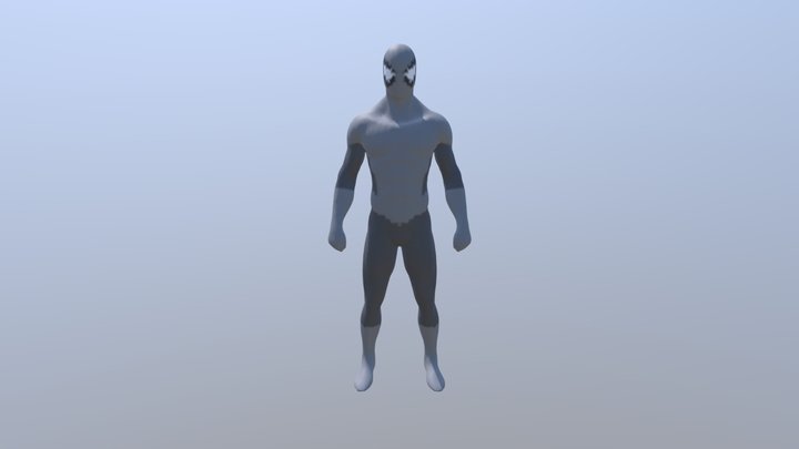 Spiderman Sketch Low 3D Model