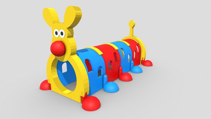 Snail Children Play 3D Model