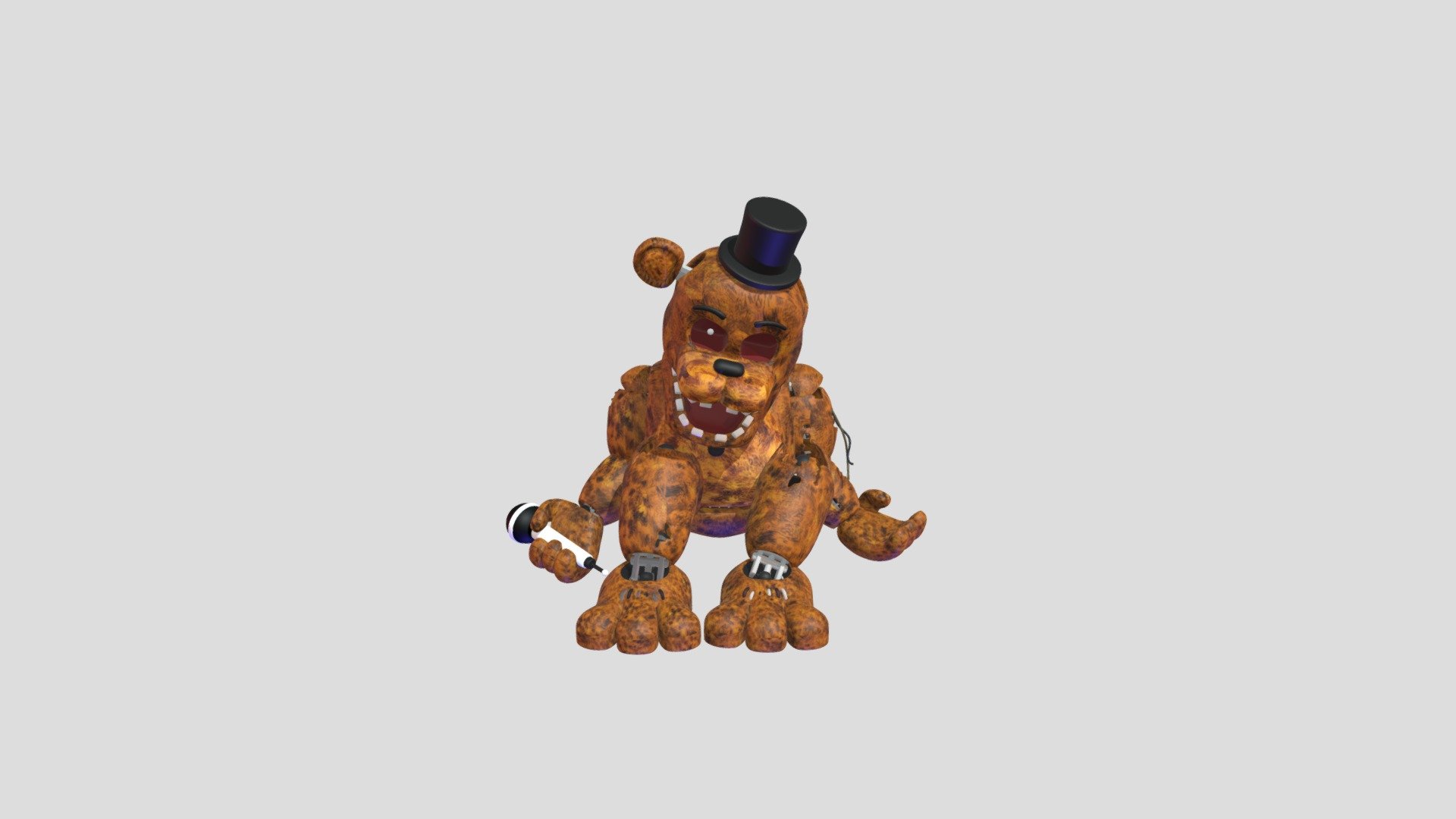 Withered Golden Freddy - Download Free 3D Model By Familiarosillogomez ...