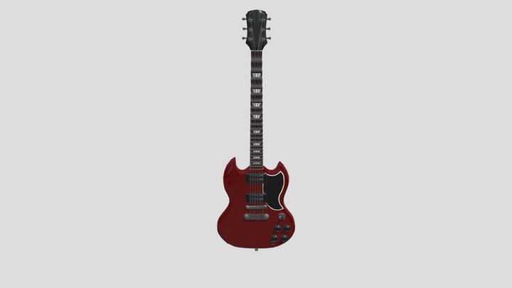 Guitar SG Red 3D Model