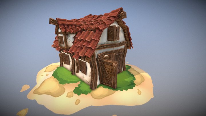 Stylized Barn 3D Model