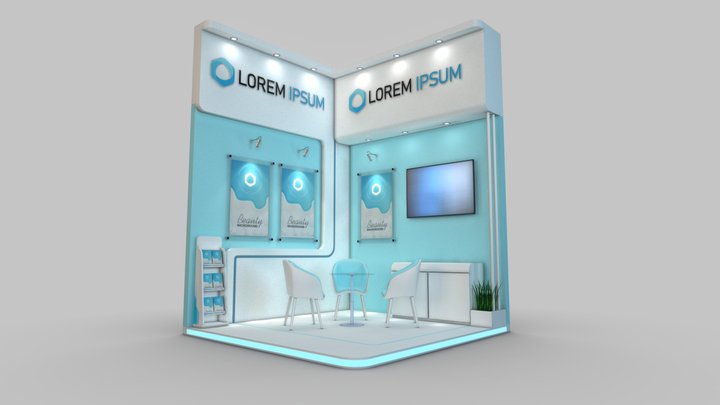 EXHIBITION STAND JBY 9 sqm 3D Model