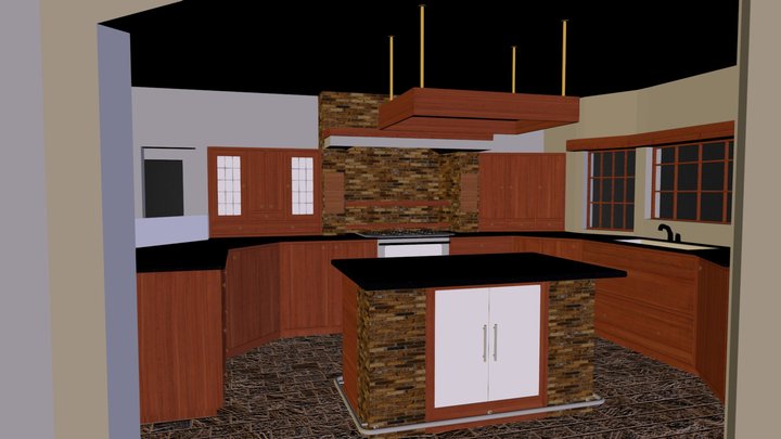 Mansion kitchen 3D Model