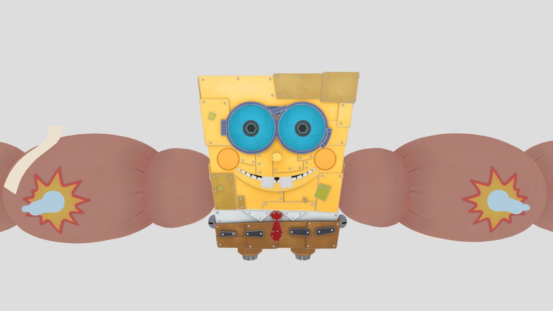 Sbfbbr - Robo Spongebob (StrongArms) - Download Free 3D model by SMF ...