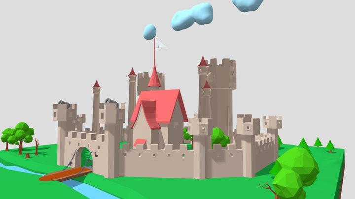castle lowpoly 3D Model