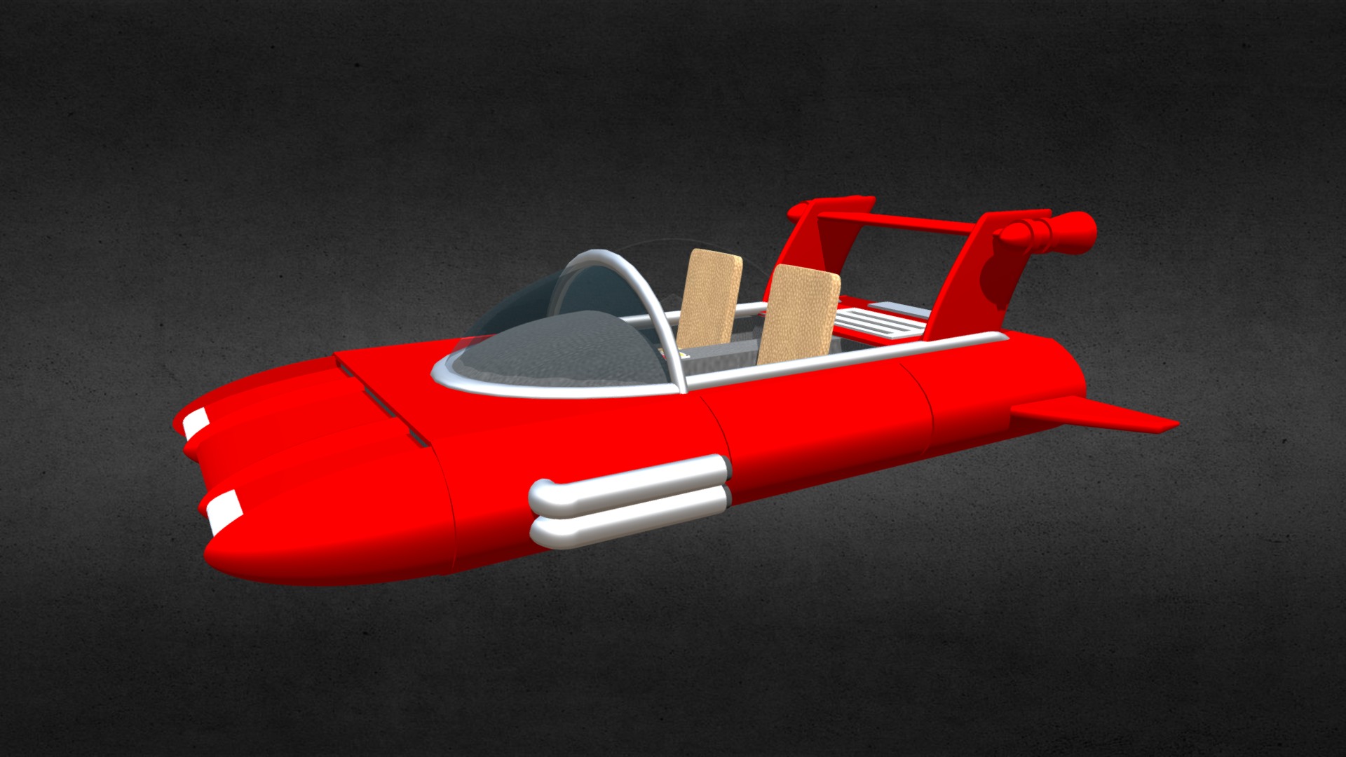 3D model Retro Racer - This is a 3D model of the Retro Racer. The 3D model is about a red and white toy car.