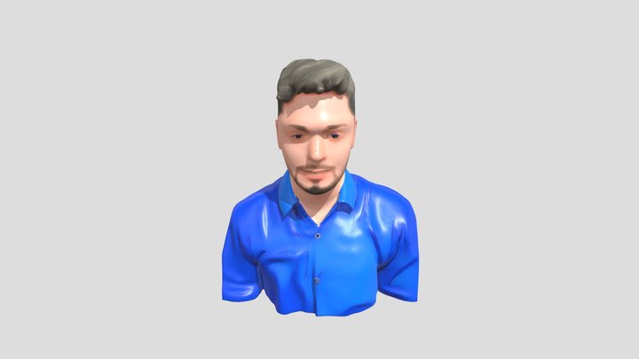 a person in a blue shirt 3D Model